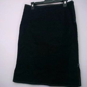 Women's side zip Denim Midi knee length skirt from Vitamina Jeans